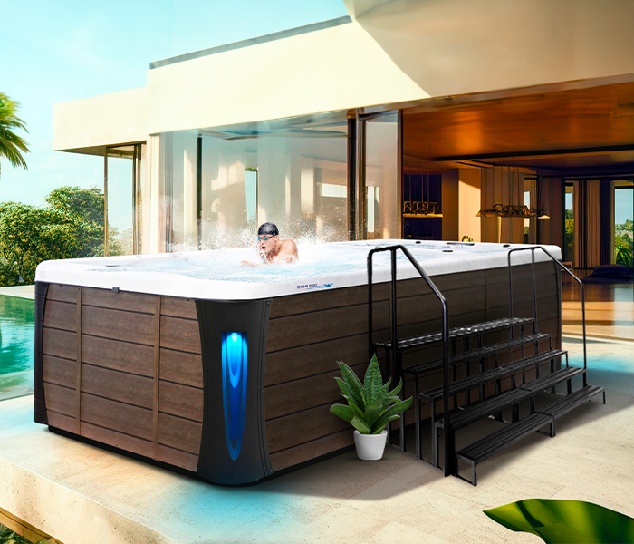 Calspas hot tub being used in a family setting - Chicago