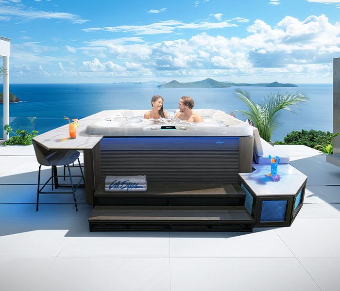 Calspas hot tub being used in a family setting - Chicago